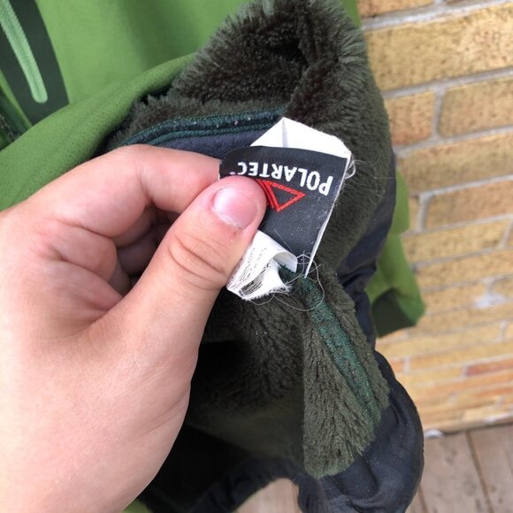 Vintage Arc'Teryx Polartec Fleece Lined Jacket XXL Green - Picture 13 of 13